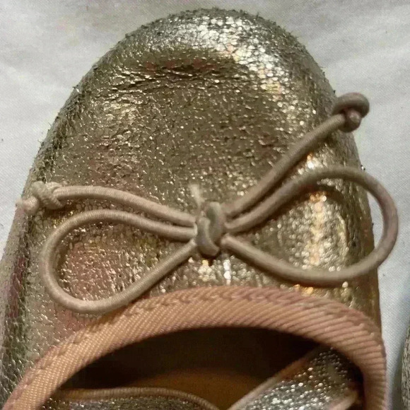 Nina Girls Size 13 Flats Gold Metallic - Picture 3 of 5